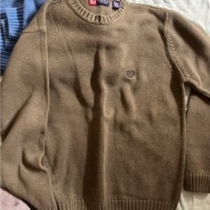 Chaps Men’s Brown Crewneck Knit Sweater